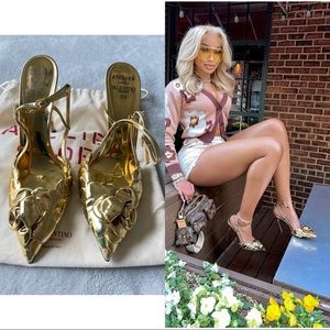 valentino shoes rose gold